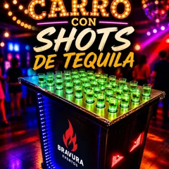 Carro con shots de tequila
