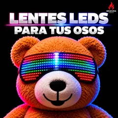 Oso con lentes LED
