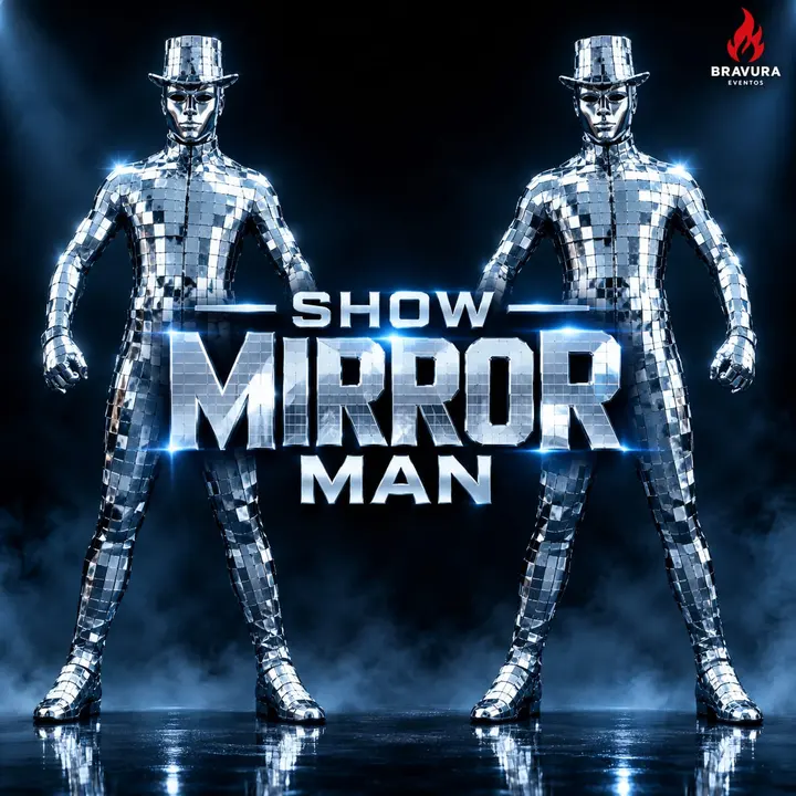 Flyer del Show Mirror Man de Bravura